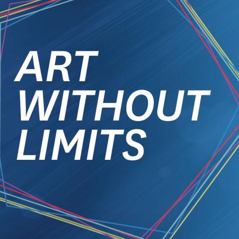 Art Without Limits on blue background
