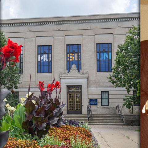 A collage depicts Shannon Rodgers and Jerry Silverman on stage, an image of the exterior of the museum, and Shannon Rodgers and Jerry Silverman standing with Nancy McCann.