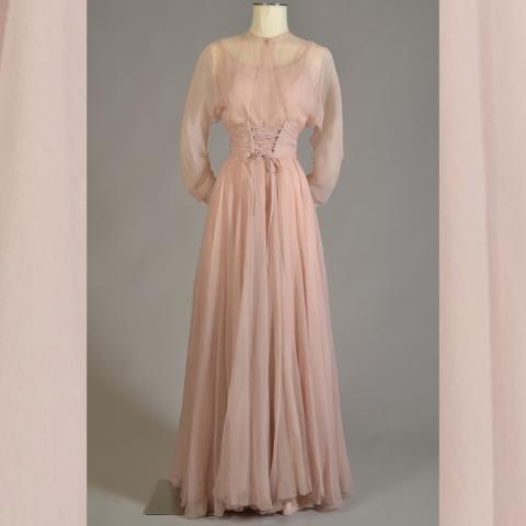 light pink dress on a mannequin