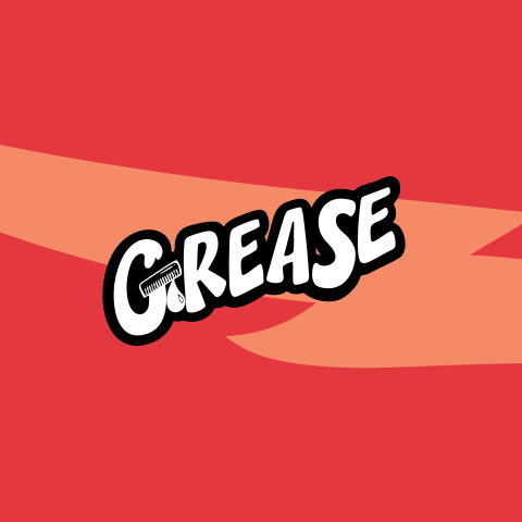 Grease logo over top a red background