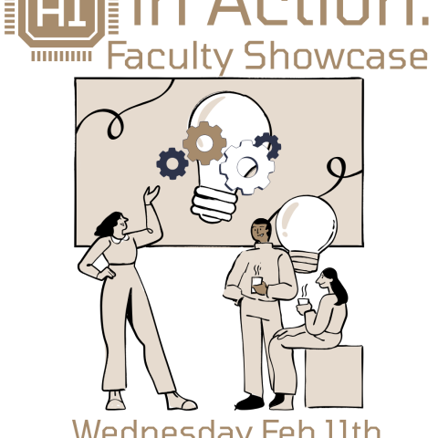 Image of people looking at light bulb with gears