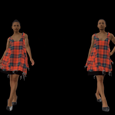 a virtual garment created and modeled, digitally