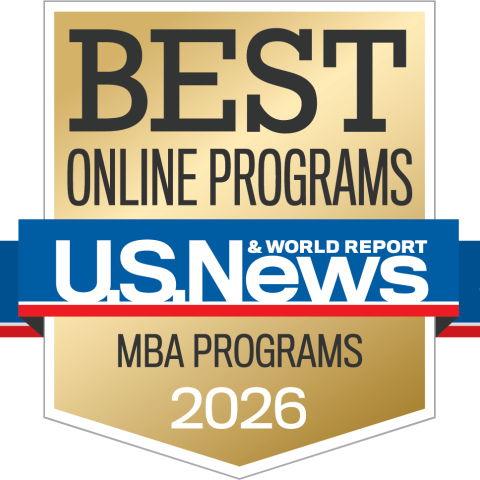 US News badge - Ranked as one of the best online MBA programs by U.S. News and World Report.