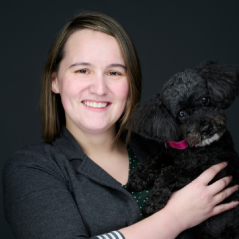 Whitney Romine and dog