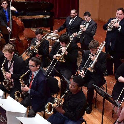 Jazz Orchestra performing in Ludwig Recital Hall (2017)