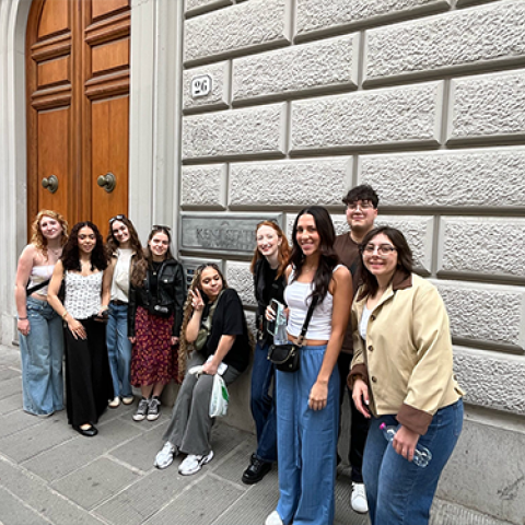 The Exploratory students arrive at the KSU Florence Center.