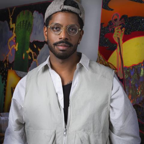 portrait of Devan Shimoyama by Zac Riggleman