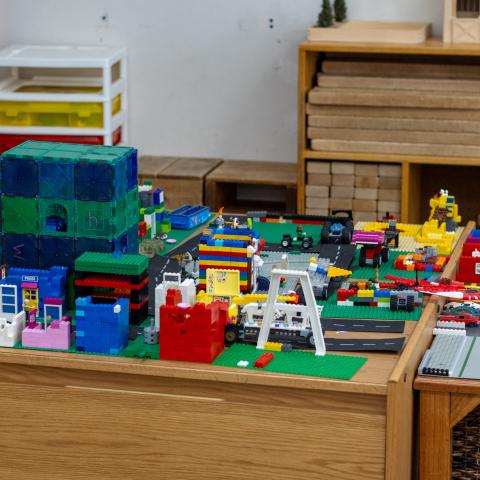 Legos built by kindergartners at the Child Development Center