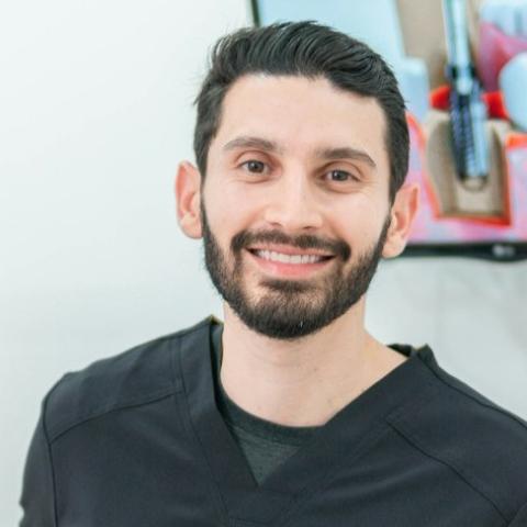 Man in a dental office