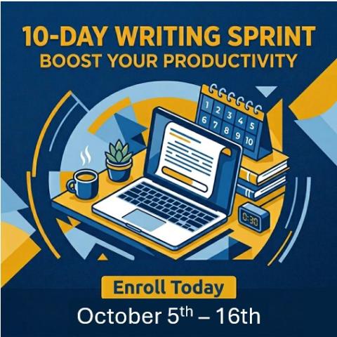 fall 2026 10 day writing sprint to boost your productivity october 5th through 16th