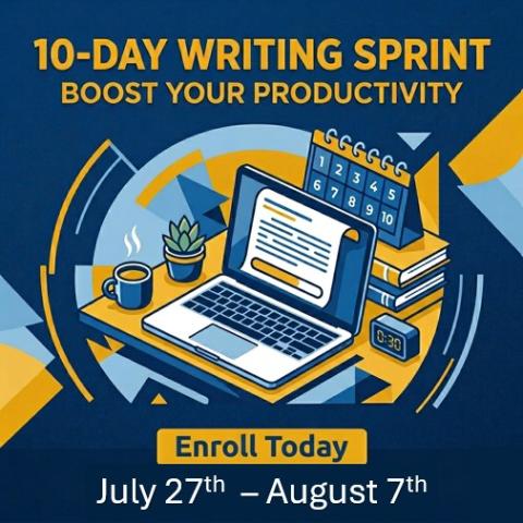 10 day writing sprint, boost your productivity, july 27th through august 7th, enroll today