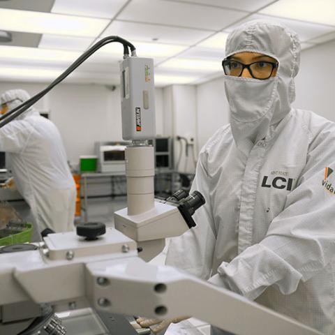 Student in labcoat