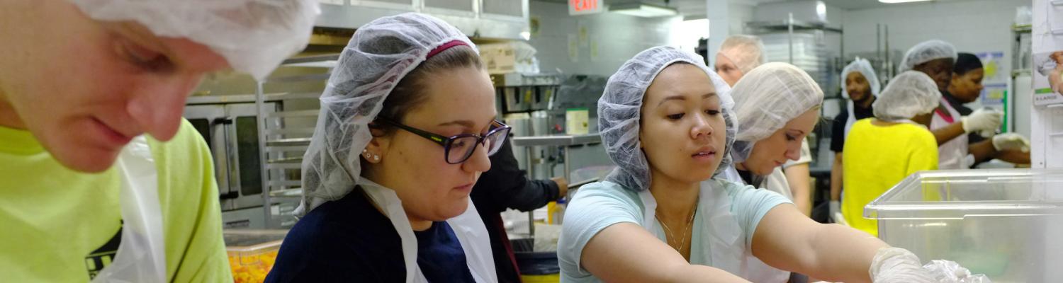 KSU Culinary staff prepping food