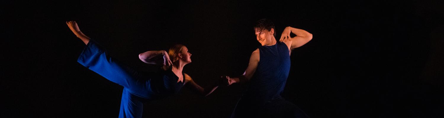 Dance students performing on stage