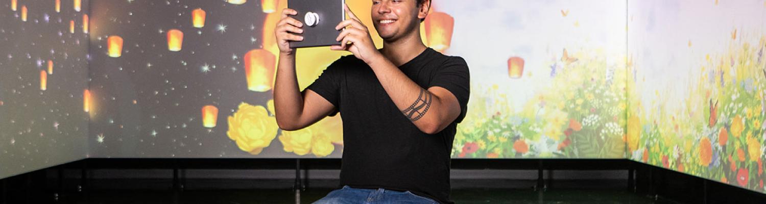 photo of student using BlanK Lab