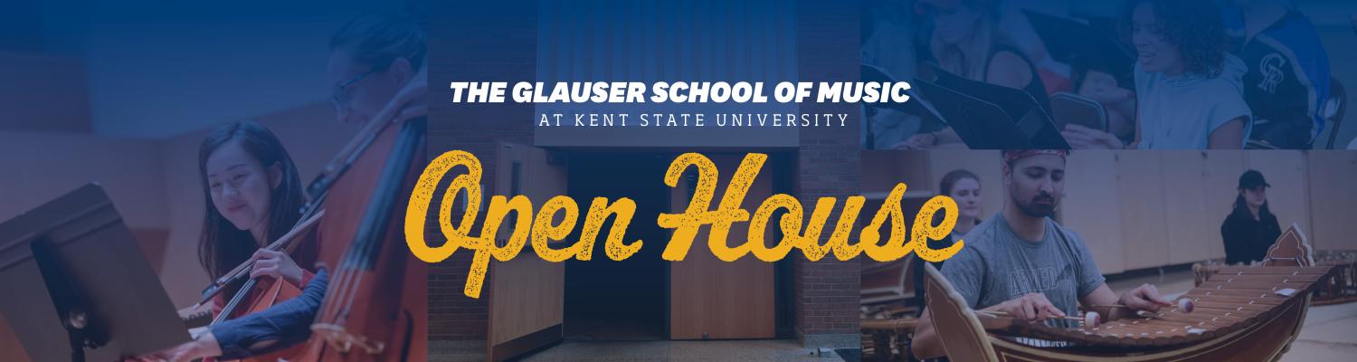 Collage of music images to represent the open house