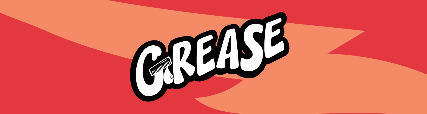 Grease logo over top a red background