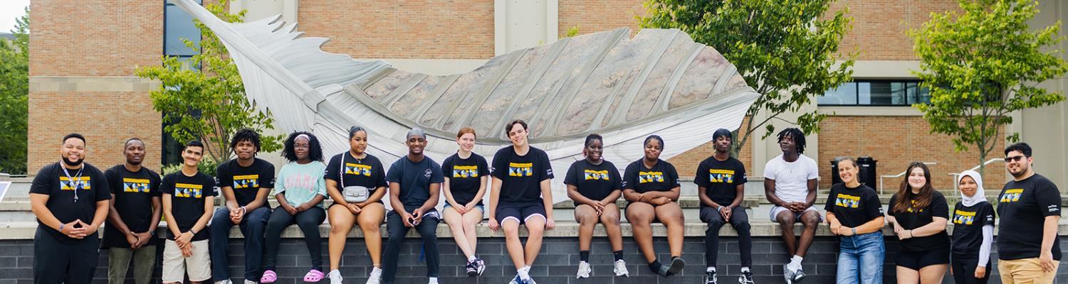 Liberation Learner's students at the Integrated Sciences Building