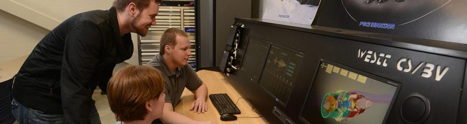Virtual Engine Test Bench being used in a guided simulation
