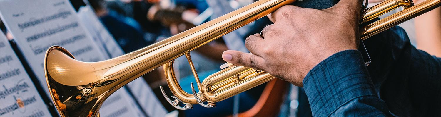 person playing trumpet