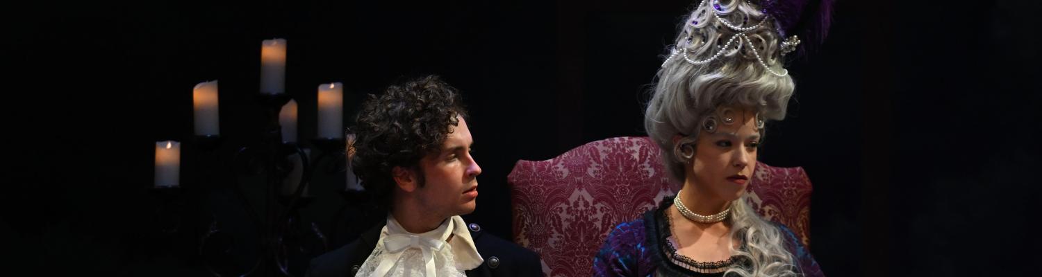 students performing in "Pride & Prejudice-The Musical" on stage