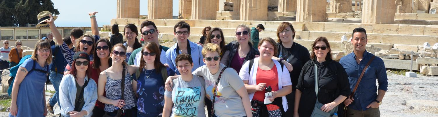 group of students in Rome
