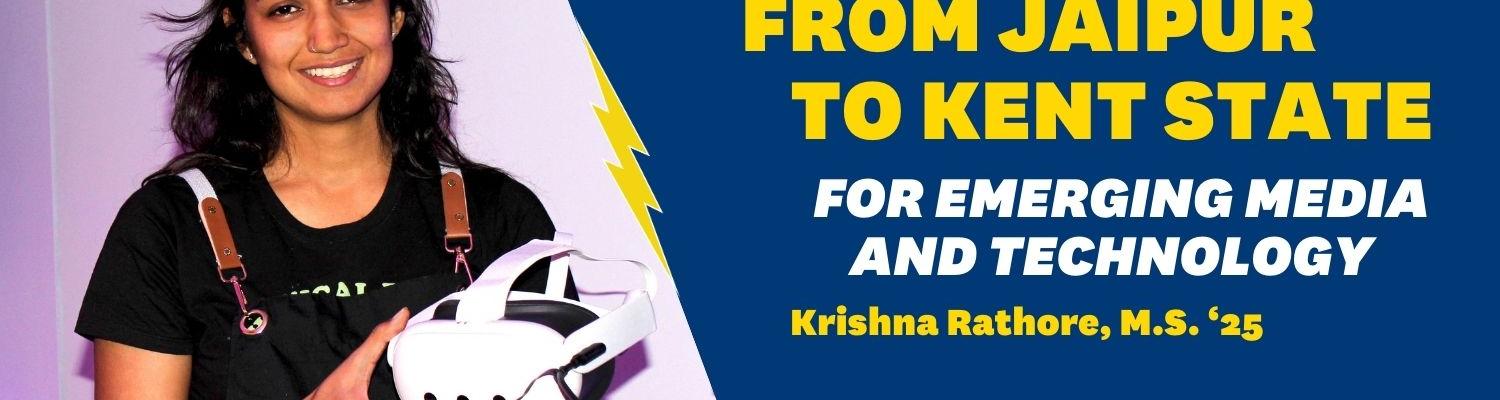 Graphic featuring EMAT grad student Krishna Rathore