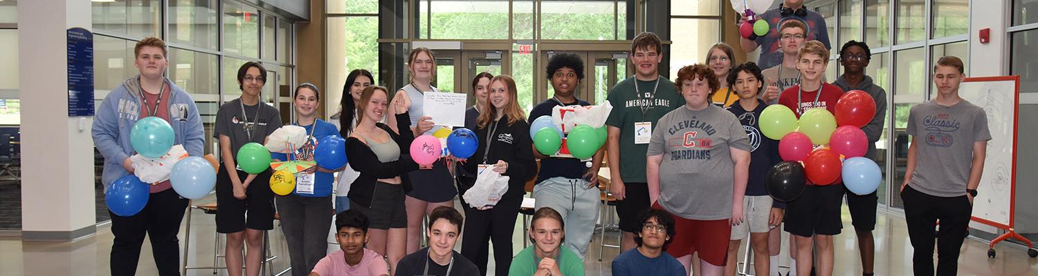 A group photo of the high school students participating in the 2024 Emerging Engineers Camp