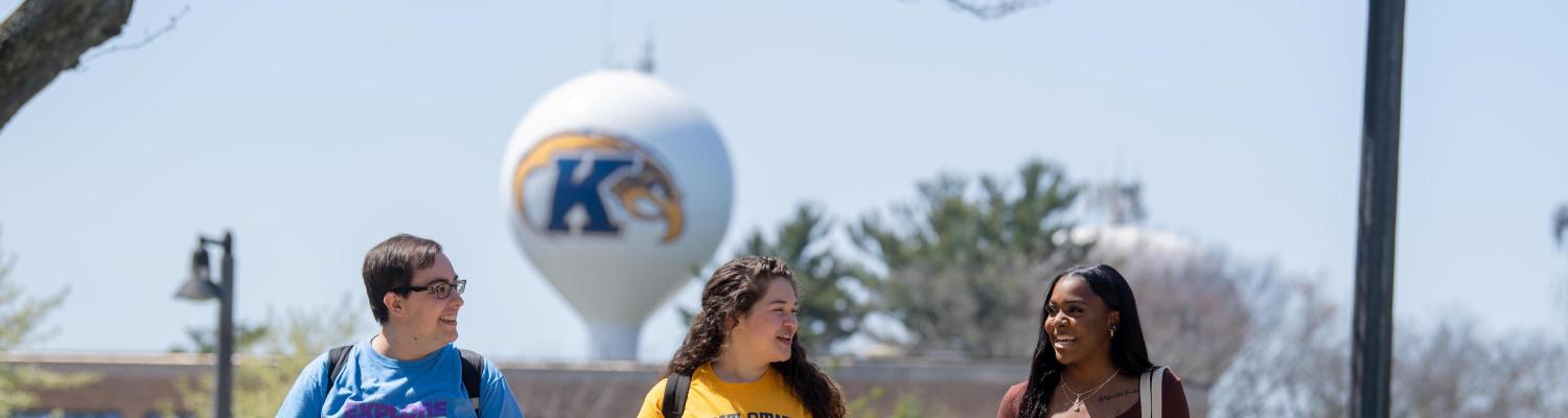 Students walking on campus