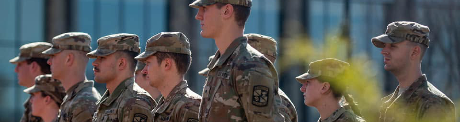 Formation of cadets-tight vertical crop