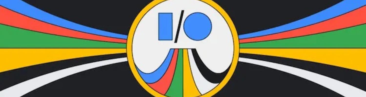 Banner for the 2023 Google IO conference