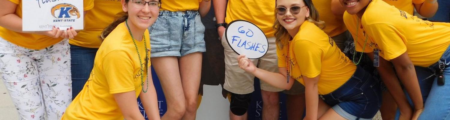 Honors housing staff members pose for a photo at move-in.