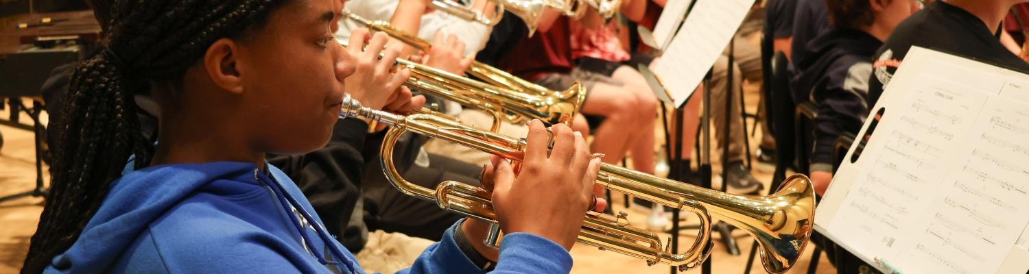 Kent State Youth Winds students on stage