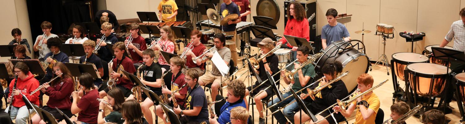 Kent State Youth Winds students on stage