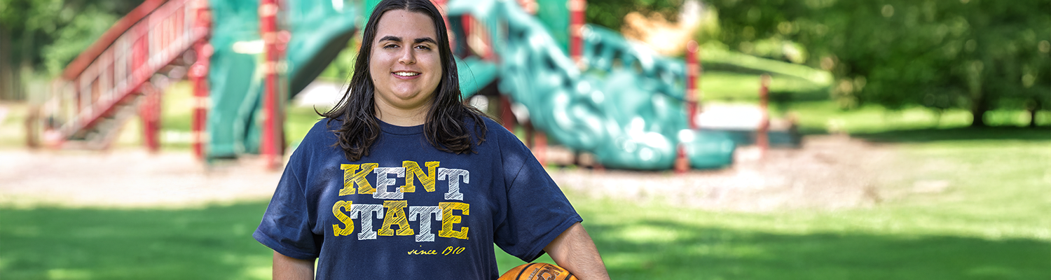������Ƶ State elementary education student Julia Michalak on a playground