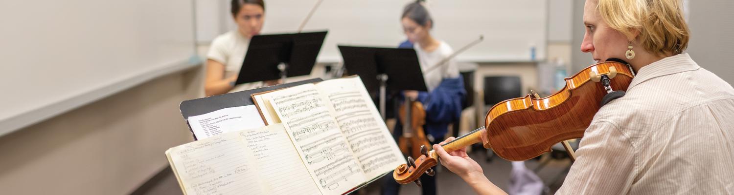 The Cleveland Orchestra member mentoring violin students at Kent Blossom Music Festival