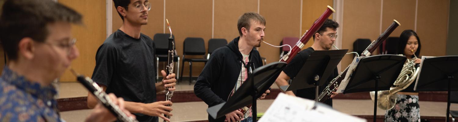 students practicing a piece of music at Kent Blossom Music Festival