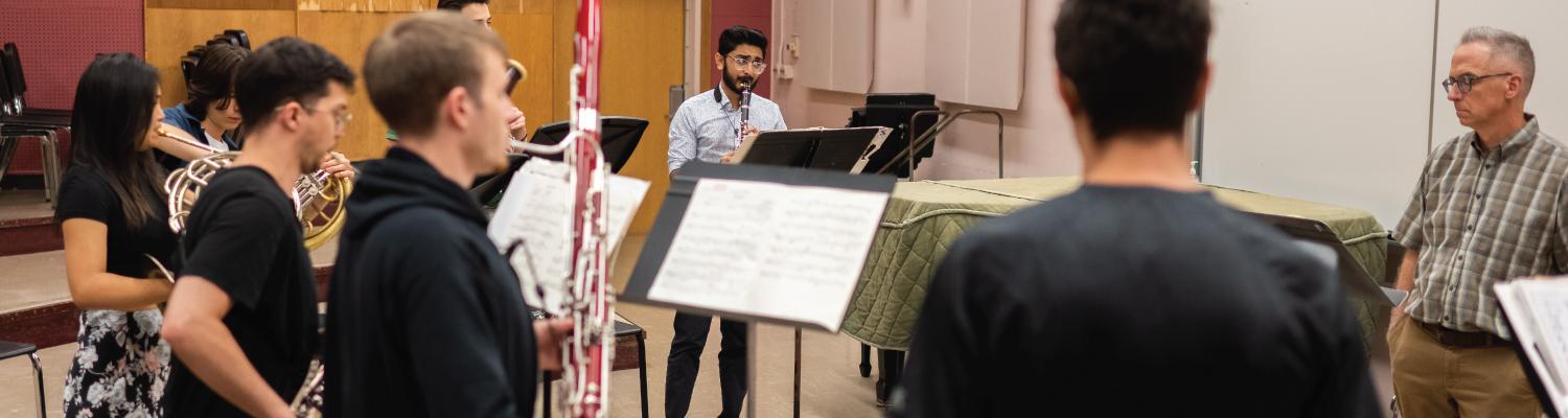 Students practicing for Kent Blossom Music Festival