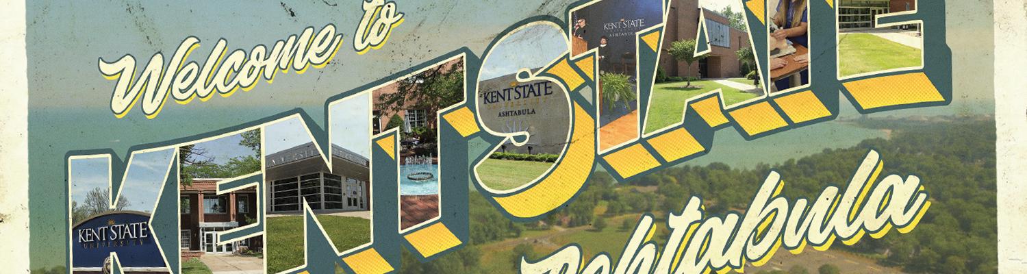Welcome to Kent State Ashtabula postcard