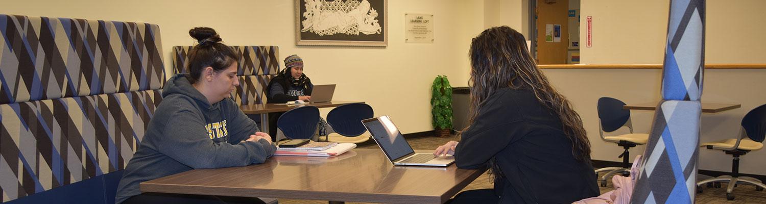 Students and faculty make use of the Lang Learning Loft at ������ at East Liverpool