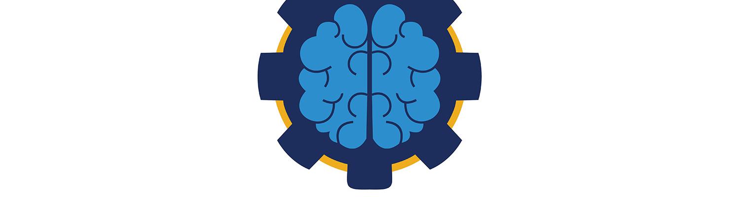 Mind Space Logo featuring a stylized brain in a gear
