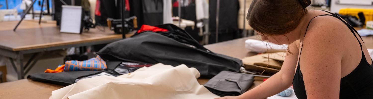 NYC Fashion; student in studio