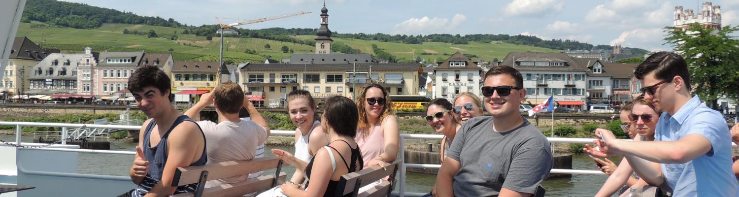 History students on the Rhine