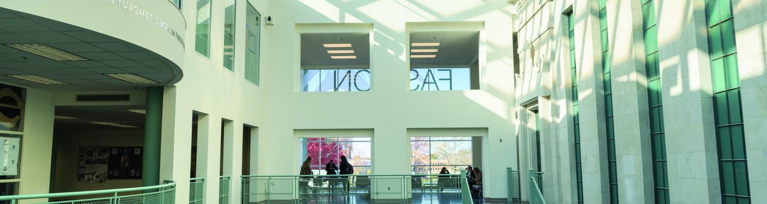 The atrium of Rockwell Hall