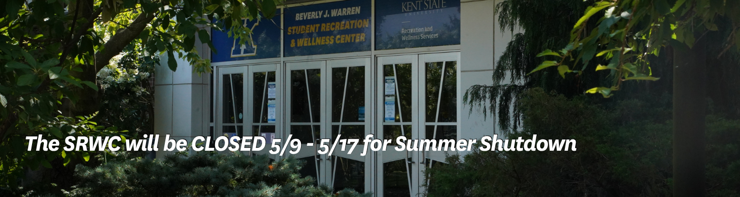 The SRWC will be CLOSED 5/9 through 5/17 for summer shutdown