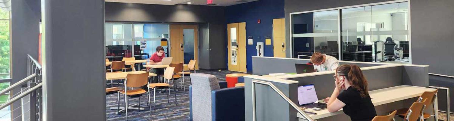 Students relax in the cyber domain