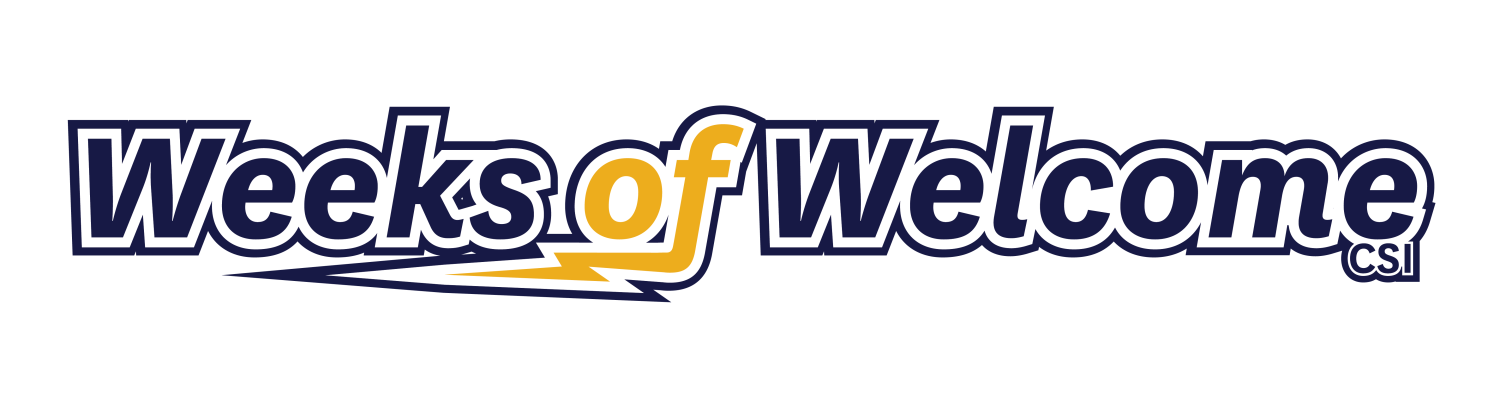 Weeks of Welcome Logo (the words "Weeks of Welcome" in the Kickoff font