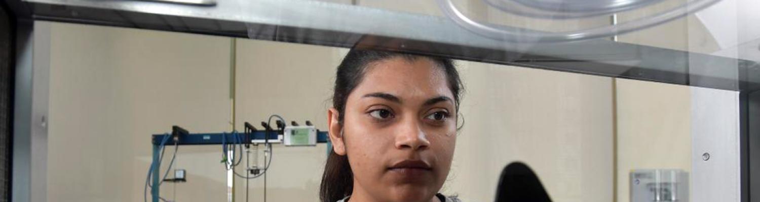 Kent student with plane