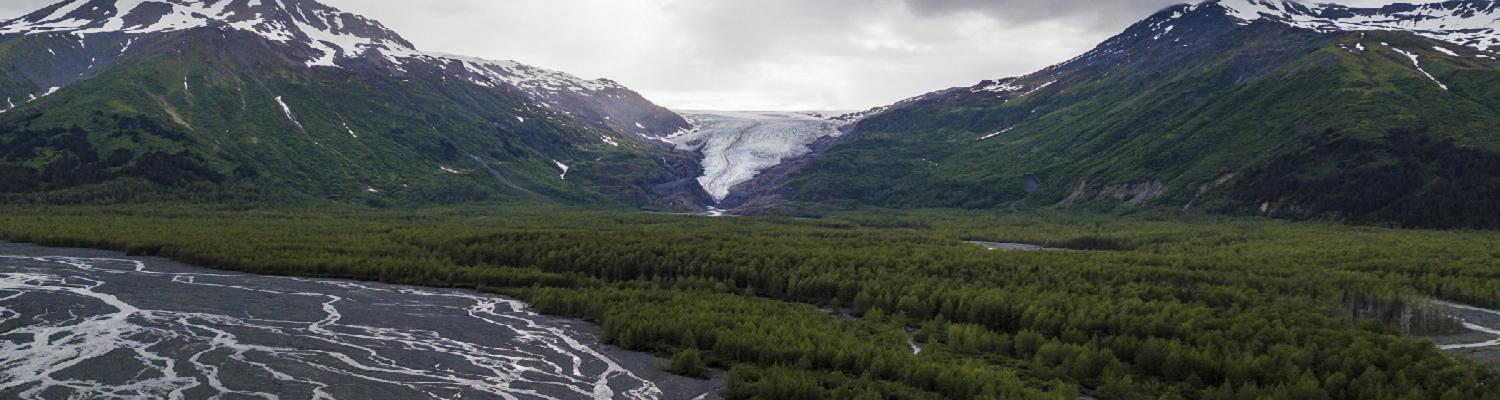 Mountain glacier in Alaska