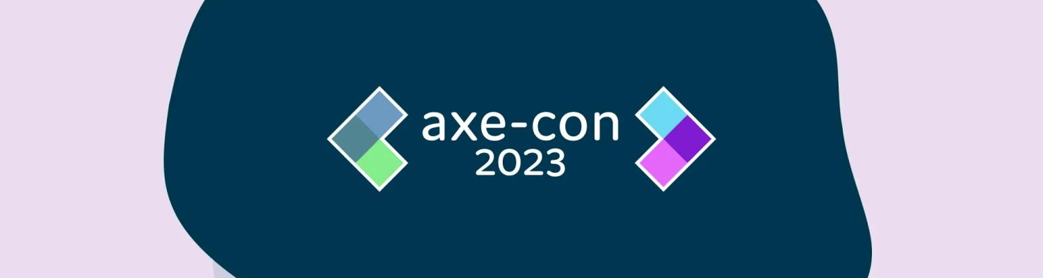 Banner for the 2023 axe con conference